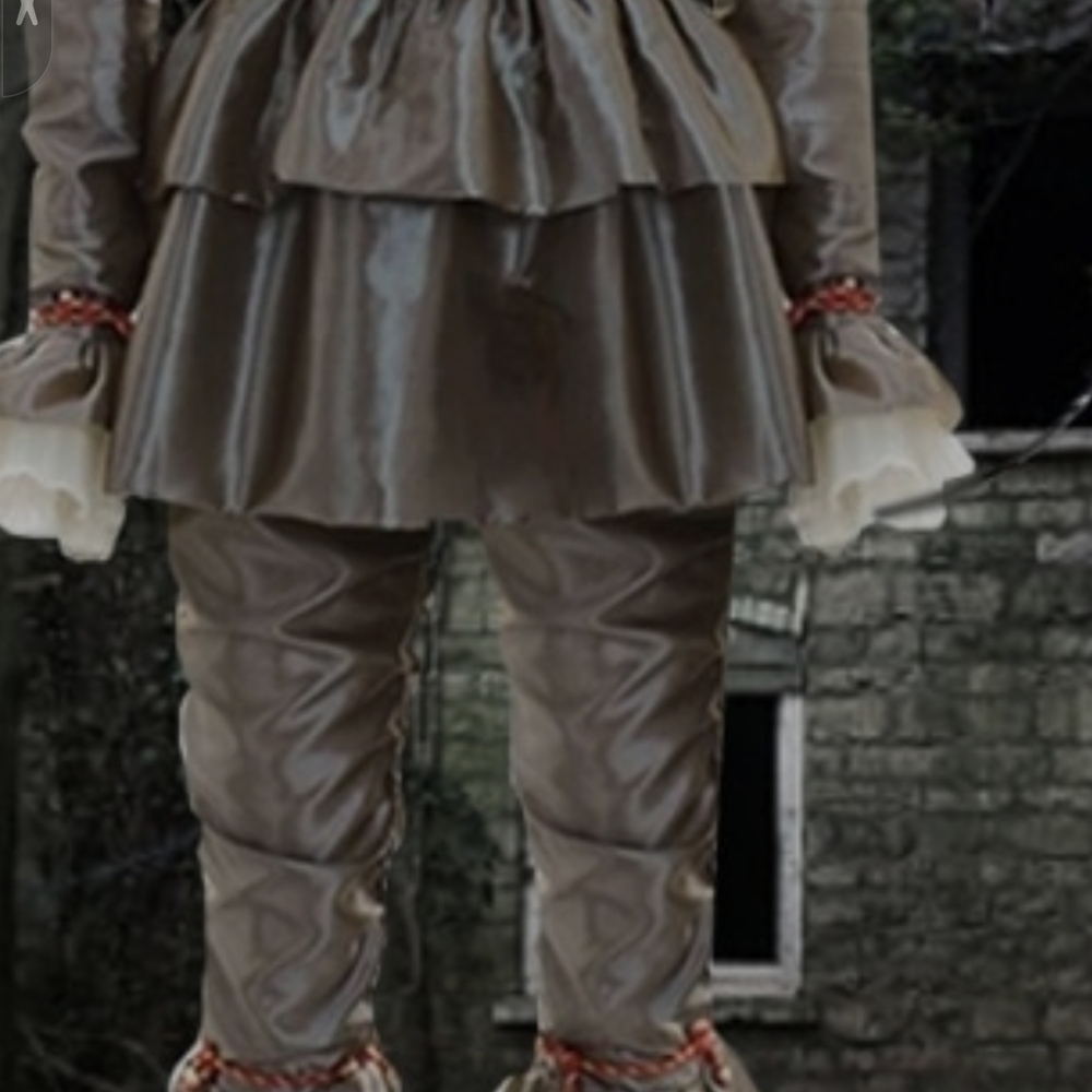 Elegant Satin Costume with Ruffled Details